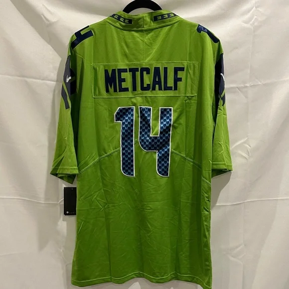 Nike Men's Green and Navy Seahawks Jersey - Picture 9 of 16